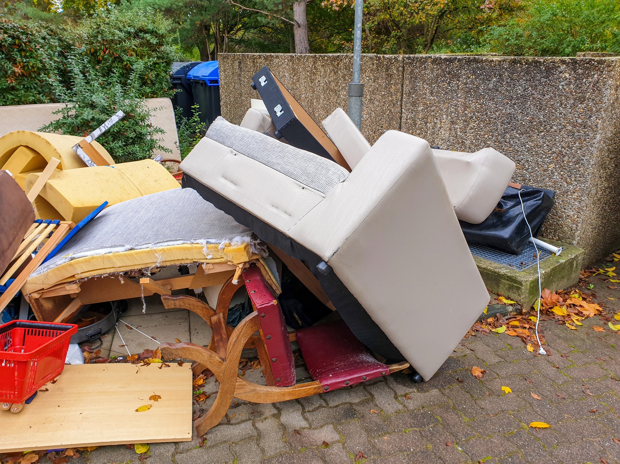 Rubbish removal pile