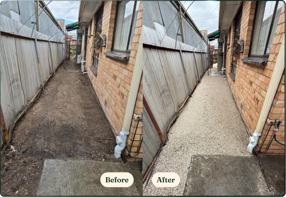 Side path project — before and after