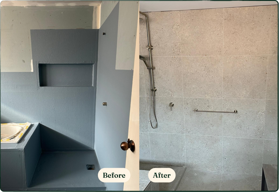 Interior project — before and after